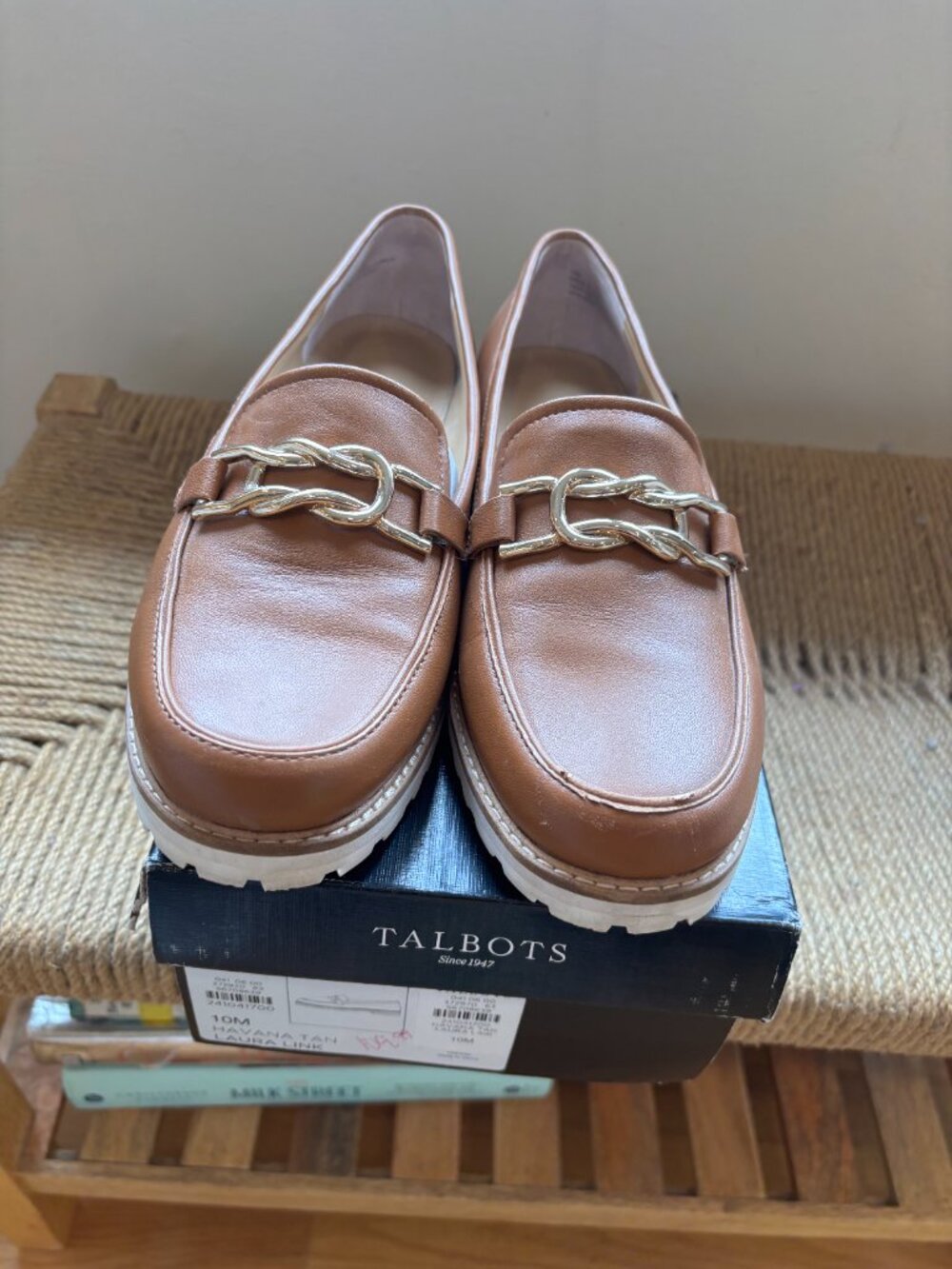 Talbots Havana Tan Laura Link Leather Loafers – Size 10M - Picture 11 of 14